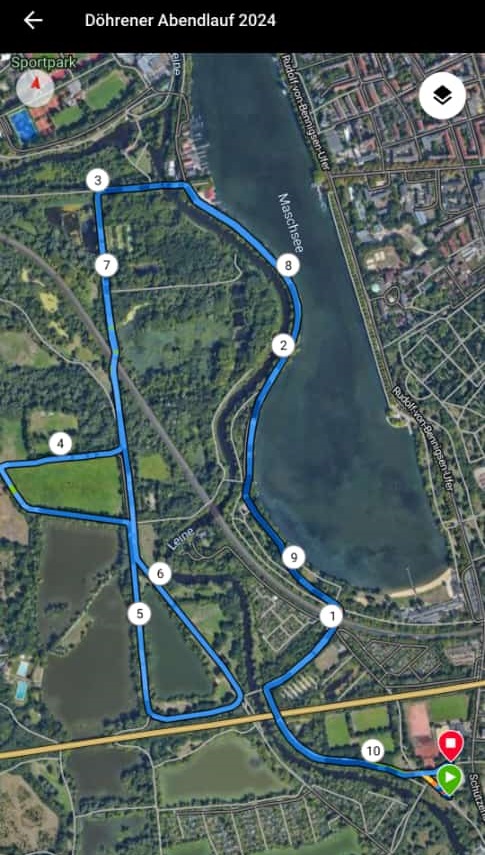 Doehrener Abendlauf Strecke