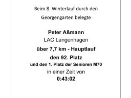 Winterlauf Georgengarten